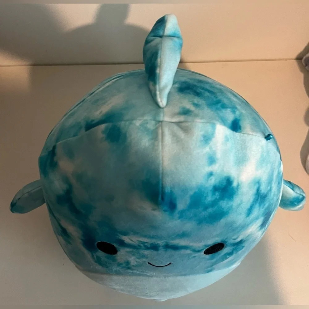 Squishmallow Danika the Tie Dye Blue Dolphin 14 inches tall EUC 🐬